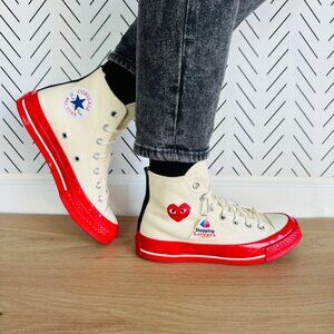 ❤️Converse Chuck Taylor All Star70 Comme des Garcons PLAY 6 Women Shoes  A01794C